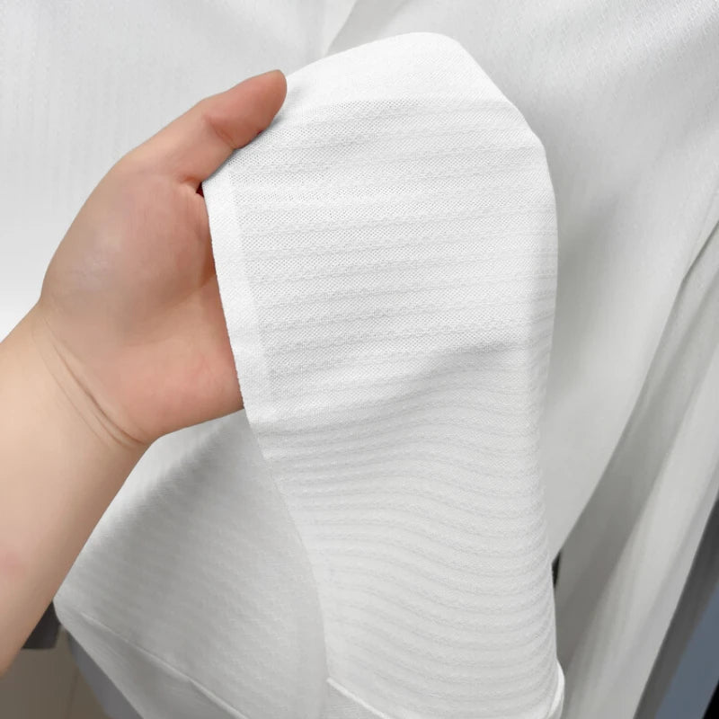 Wrinkle-Free Long-Sleeve Dress Shirt – Smart Cotton Blend with No-Trace Pressing Technology for a Sharp, Confident Look