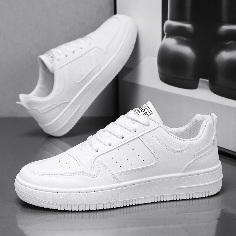Men's Shoes Explosion Thick Soled Leather Small White Shoes Men's Trendy Shoes with Fashion Board Shoes Street Casual Shoes - Ellianto fashion Men's