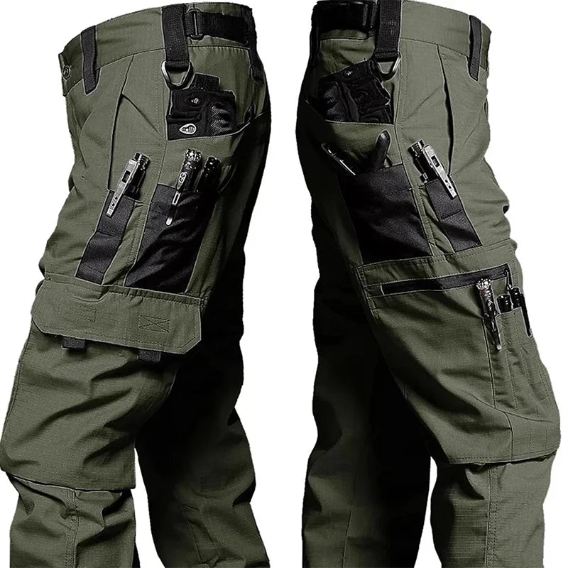 New Tactical Work Pants Men Outdoor Cargo Trousers Multi-pocket Waterproof Pant Autumn Spring Outdoor Workwear Hiking Trousers - Ellianto fashion Men's