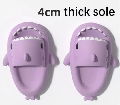 2025 Summer Man Women Shark Slippers Couple's Baby Thick Bottom Bathing Home Slipper Indoor Household Kids Flip Flops - Ellianto fashion Men's
