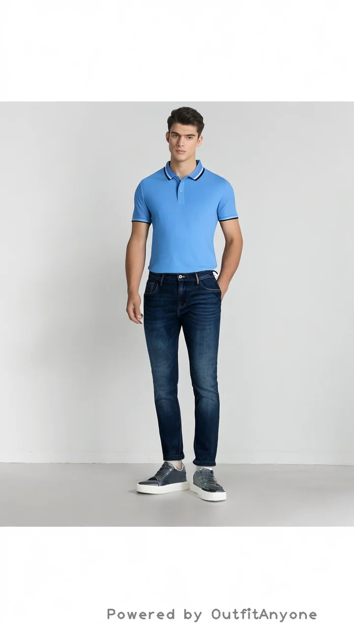 Summer Ice Silk Polo Shirt High-End T-Shirt Solid Color New Half Sleeve Non-Marking Casual Lapels Business Thin Menswear - Ellianto fashion Men's