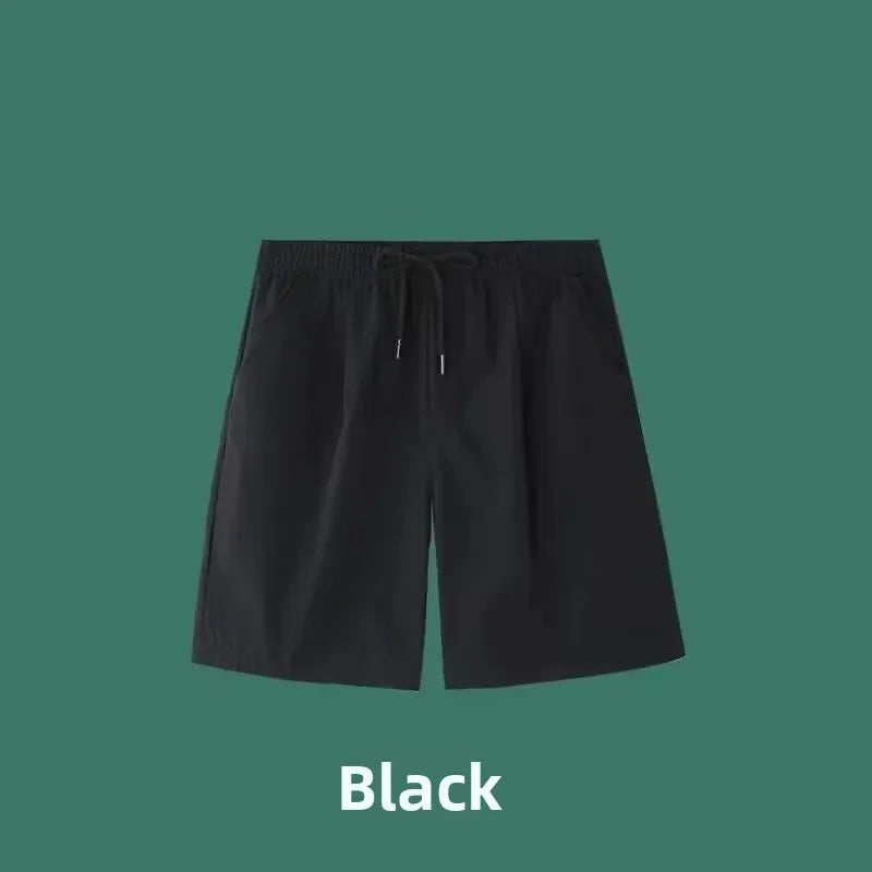Ice Silk Men's Casual Sportswear Loose plus Size Summer Fashionable Short Sleeve Seven-Piece Pants Two-Piece Set - Ellianto fashion Men's