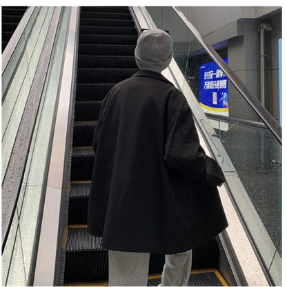 2025 New Korean Style Loose Plus Size Suit Male Oversized Tops Men'S Blazer Ulzzang Fashion Coat Streetwear Man Jackets L13 - Ellianto fashion Men's