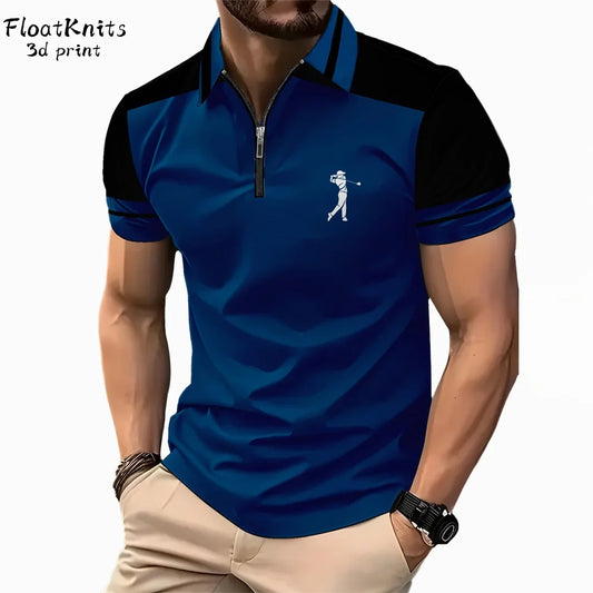 Casual Golf Polo Shirts for Men Summer Street Men's Clothing Business Lapel Polo Shirt Tops Short Sleeve Tee New in Tops & Tees - Ellianto fashion Men's