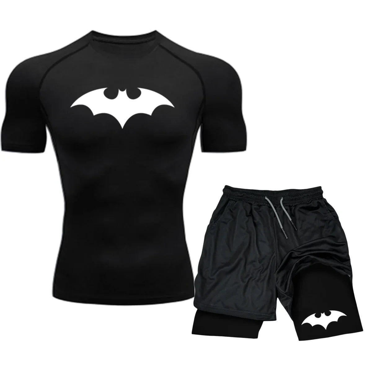 Men’s Combat Sports Set – Rash Guard, Compression Tights, Training T-Shirt & Muay Thai Shorts for MMA, Boxing & Jiu-Jitsu
