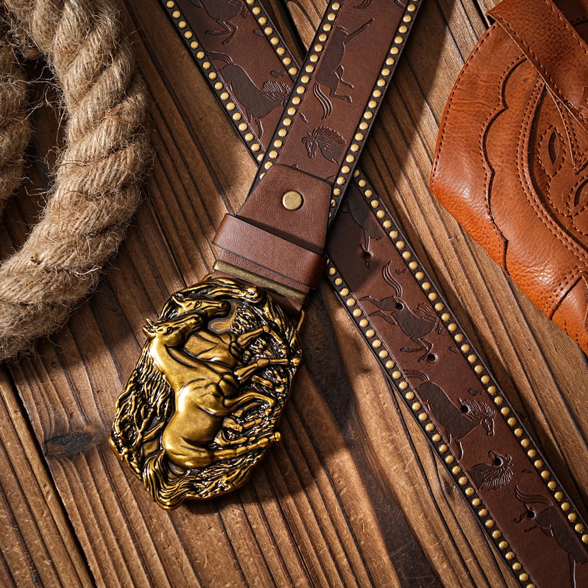 Casual, individual and retro belts, Western-style clothing accessories, metal buckles, PU belts, suitable for both men - Ellianto fashion Men's
