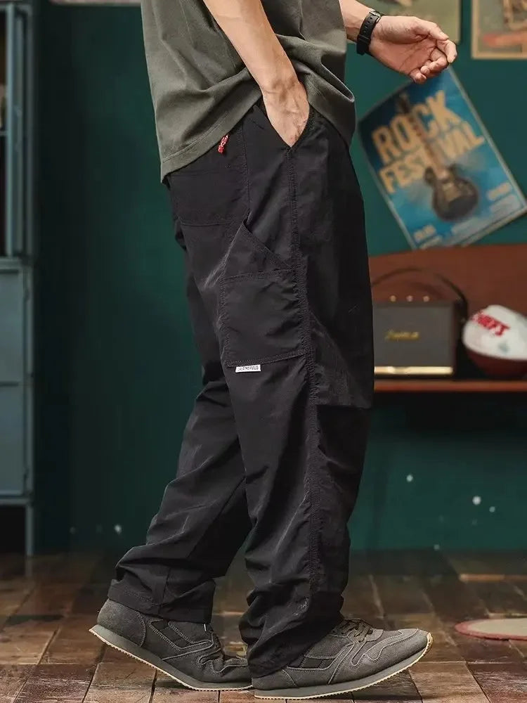 Loose Men's Casual Pants Fashionable Workwear Autumn Style Youthful Pure Color Nine-Point Trousers Trendy And Popular - Ellianto fashion Men's