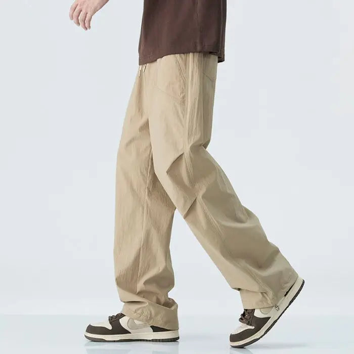 Thin Men's Pants Classic Baggy Summer New Casual Pant Business Fashion Stretch Cotton Slim Brand Male Trousers High Street Pant - Ellianto fashion Men's