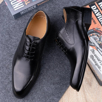 Formal Men's Shoes Fashion Style Men Italian Shoe High Quality Dress Oxfords Handmade Office Party Genuine Leather Business Shoe - Ellianto fashion Men's