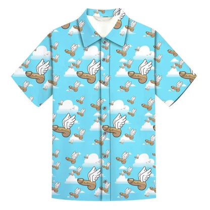 Summer Men’s Beach Shirt – Lightweight Short-Sleeve Comfort with Fun, Personalized Style for the Modern Gentleman
