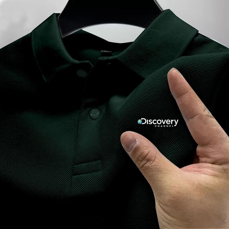 2025 men's comfortable polo shirt, luxurious, atmospheric, breathable, casual and fashionable, with a lapel design for summer - Ellianto fashion Men's