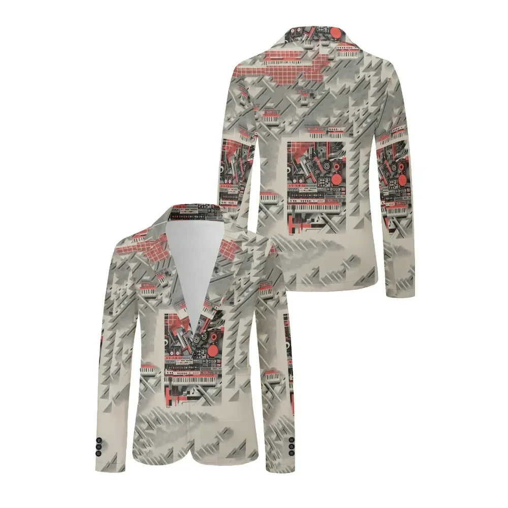 Exotic Style Slim Fit Blazers Men's Elegent Wedding Suit One Buttons Handsome Blazer Masculino Casual Coat Lightweight Jacket - Ellianto fashion Men's