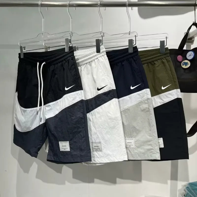 Nike Black Navy Fashion Cool Breathable Men Spring Summer Quick Drying Casual Short Pants Exercise Shorts Male Streetwear - Ellianto fashion Men's