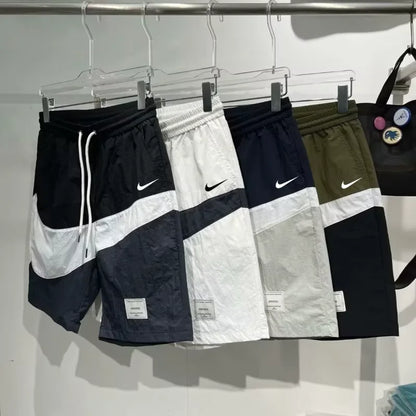 Nike Black Navy Fashion Cool Breathable Men Spring Summer Quick Drying Casual Short Pants Exercise Shorts Male Streetwear - Ellianto fashion Men's