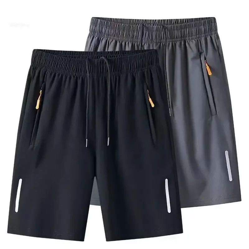 Summer Men Shorts Ice Silk Running Gym Sport Shorts Quick Dry Breathable Beach Short Pant Fitness Jogging Cool Casual Sportswear 2025 - Ellianto fashion Men's
