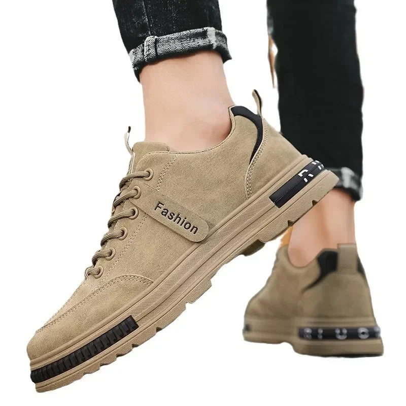 Men's new breathable labor protection shoes, men's trendy and versatile anti slip sports board shoes, workwear shoes - Ellianto fashion Men's