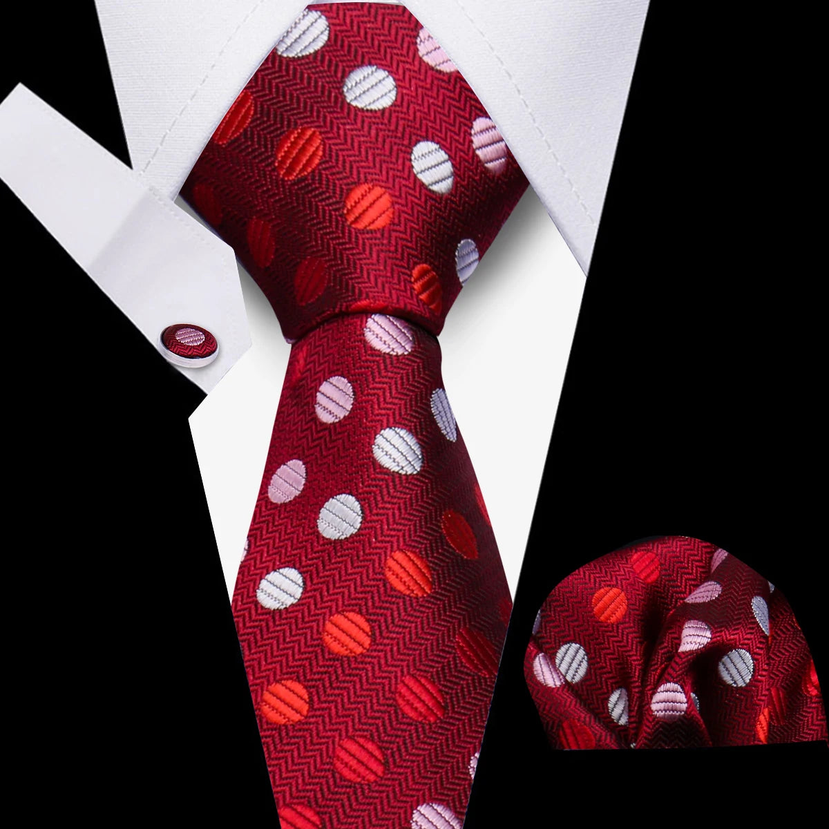 Tie Men Business Necktie Set Classic Plaid Cufflinks Handkerchief For Suit Wedding High Quality 3pcs Ties Sets Formal Gravata - Ellianto fashion Men's
