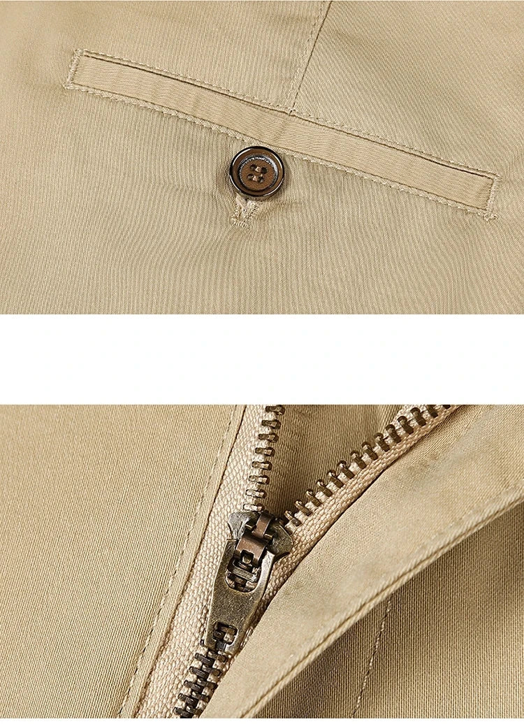 Classic Casual Pants Mens Clothing Straight Business Green Black Khaki Trousers Comfortable Male Brand Clothing 2025 - Ellianto fashion Men's
