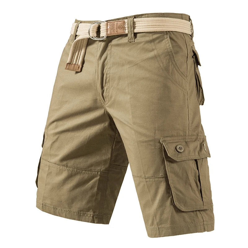 Cargo Knee Shorts Men Sports Casual Bermuda Shorts Plus Size Cotton Half Pants Golf Straight Running Gym Shorts Pants - Ellianto fashion Men's