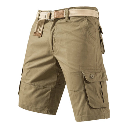 Cargo Knee Shorts Men Sports Casual Bermuda Shorts Plus Size Cotton Half Pants Golf Straight Running Gym Shorts Pants - Ellianto fashion Men's