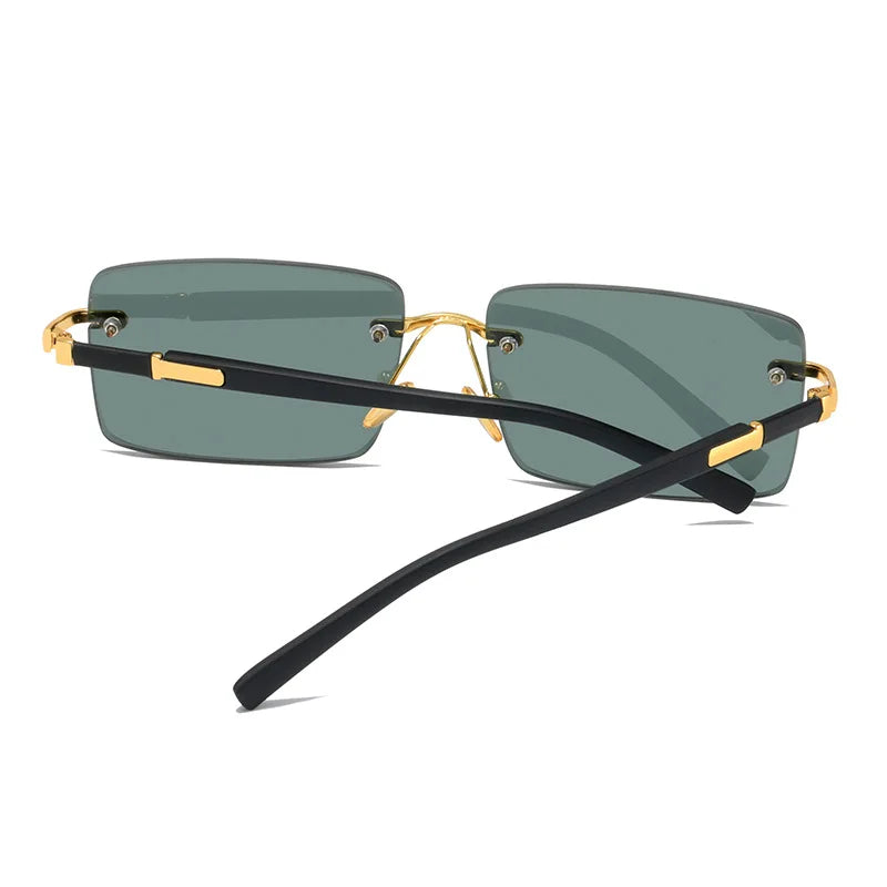 High Definition Sunglasses for Men Ladies Blue Light Blocking Eye Protection Eyewear Rimless Square Frame Eyeglasses Goggle - Ellianto fashion Men's