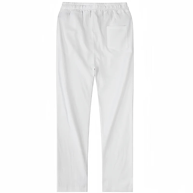 Men's Cotton Linen Pants Joggers Sweatpants Streetwear Breathable Solid Color Linen Trousers Vacation Summer Loose Pants S-5XL - Ellianto fashion Men's