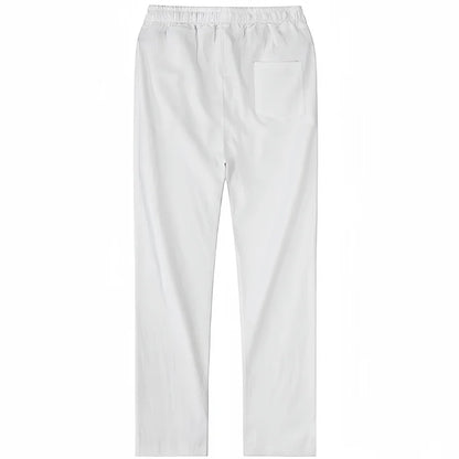 Men's Cotton Linen Pants Joggers Sweatpants Streetwear Breathable Solid Color Linen Trousers Vacation Summer Loose Pants S-5XL - Ellianto fashion Men's