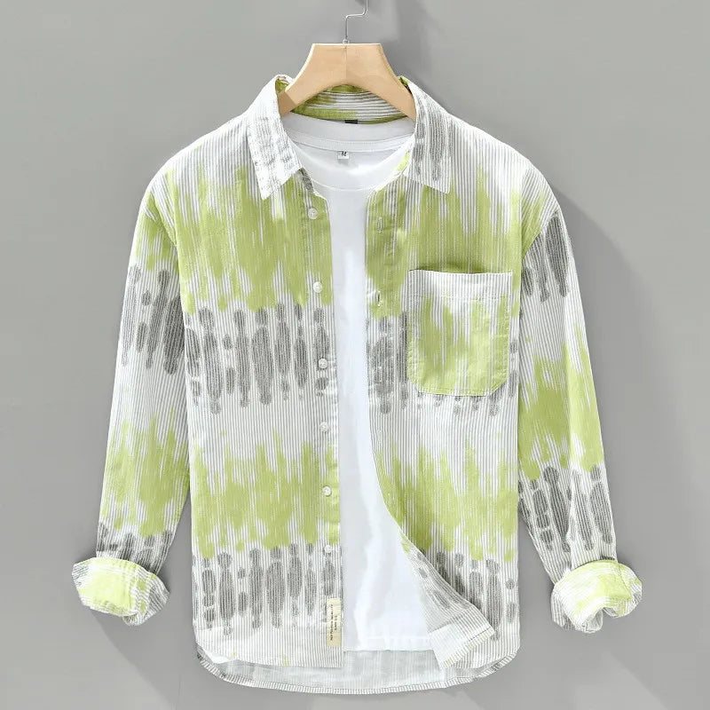 Men’s 100% Cotton Retro American Casual Shirt – Timeless Style with Lightweight, All-Day Comfort for the Modern Gentleman