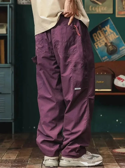 Loose Men's Casual Pants Fashionable Workwear Autumn Style Youthful Pure Color Nine-Point Trousers Trendy And Popular - Ellianto fashion Men's