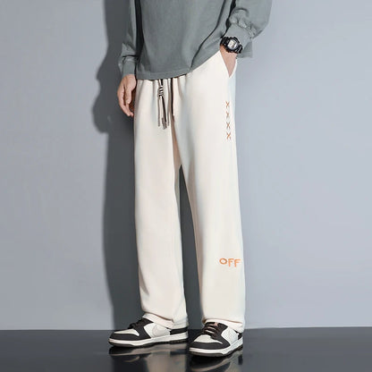 Contemporary Men's Fashion Trousers Loose Silhouette Trendy Drawstring Detail Suited for a Variety of Occasions Comfort - Ellianto fashion Men's