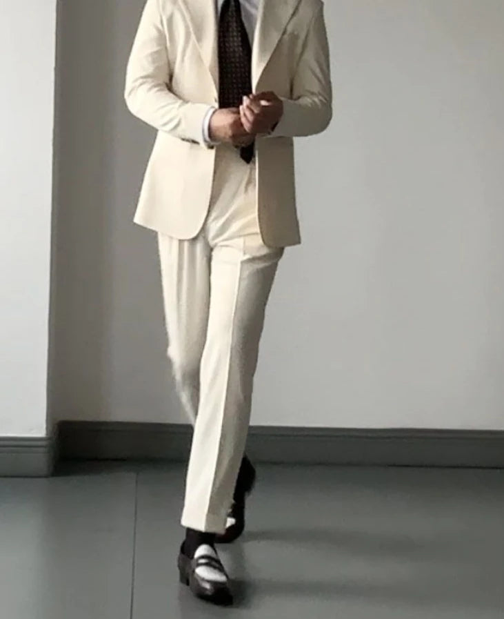 High Waist Slim Fit Business Man Suits Pants Summer 2025 Cheap Elegant Fashion Homme Up Straight Suit Trousers for Men - Ellianto fashion Men's