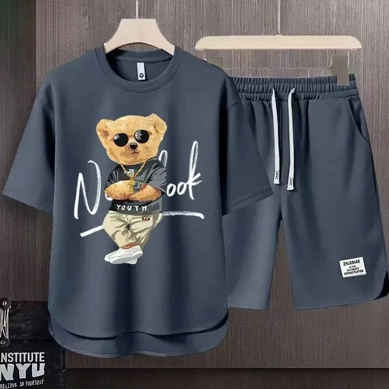 Set 2025 Loose, comfortable, quality European men's fashion, comfortable, breathable, high-quality and trendy summer men's - Ellianto fashion Men's
