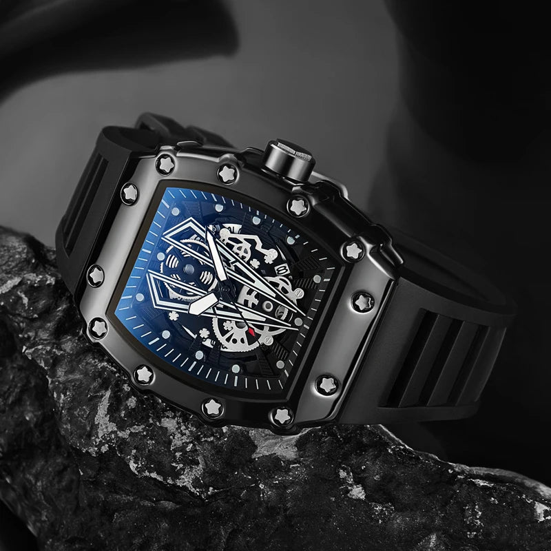 Foreign Trade Watch Large Dial For Men Quartz Waterproof Sport Square Luminous Watch For Men - Ellianto fashion Men's