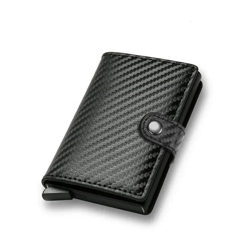 Rfid Credit Card Holder Men Wallets Luxury Small Smart Wallet Metal Business Mini Cardholder Case Women Minimalist Walet for Men - Ellianto fashion Men's