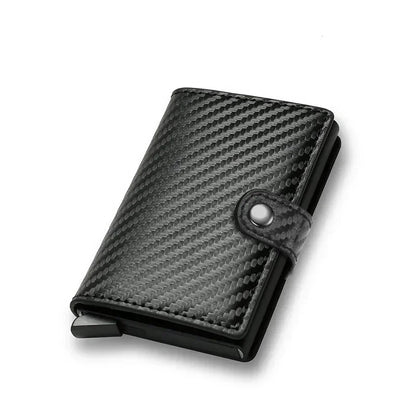 Rfid Credit Card Holder Men Wallets Luxury Small Smart Wallet Metal Business Mini Cardholder Case Women Minimalist Walet for Men - Ellianto fashion Men's