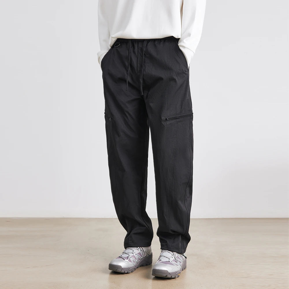 Men's American Overalls Spring and Autumn 2025 New Slim Scimitar Pants All-match Drawstring Casual Pants Wide-leg Pants - Ellianto fashion Men's