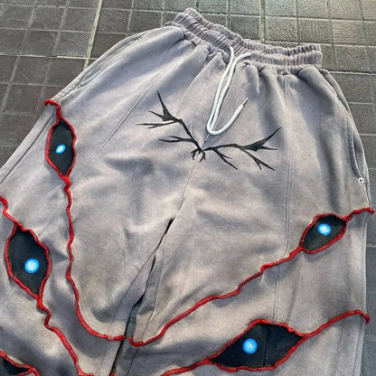 2025 Gothic Embroidered Joggers – Retro Hip-Hop Style and Oversized Comfort for the Modern Gentleman