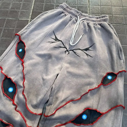 2025 Gothic Embroidered Joggers – Retro Hip-Hop Style and Oversized Comfort for the Modern Gentleman