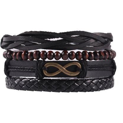 06 2025 Leather Braided Bracelet For Men - Ellianto fashion Men's