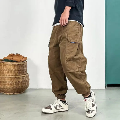 Spring Autumn Loose-fit Casual Pants Men's Harem Trousers Trendy Brand Ins Ankle Length Japanese Style Trousers