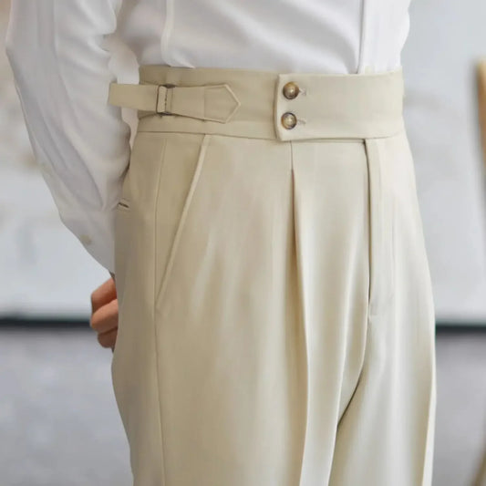 Ice Silk Baggy Cooling Office Trousers for Men Work Man Suits Pants Up Cheap Clothes Offer High Quality Stylish Fashion Spring - Ellianto fashion Men's