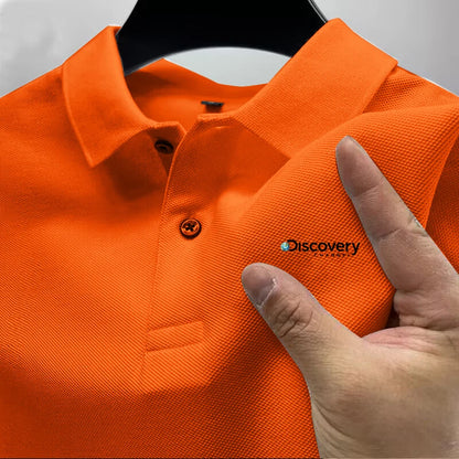 2025 men's comfortable polo shirt, luxurious, atmospheric, breathable, casual and fashionable, with a lapel design for summer - Ellianto fashion Men's