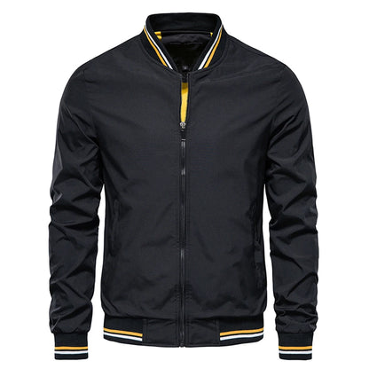 Spring Summer Bomber Jacket Men Black Casual Slim Fit Baseball Mens Jackets New Autumn Fashion High Quality Jackets for Men - Ellianto fashion Men's