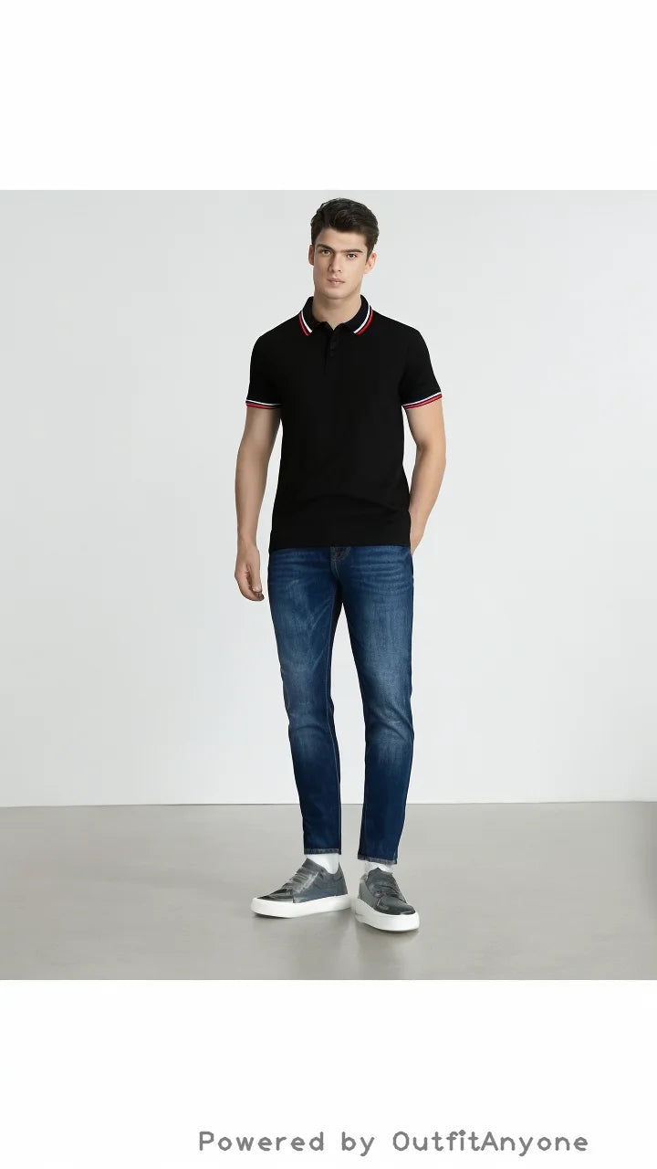 Summer Ice Silk Polo Shirt High-End T-Shirt Solid Color New Half Sleeve Non-Marking Casual Lapels Business Thin Menswear - Ellianto fashion Men's