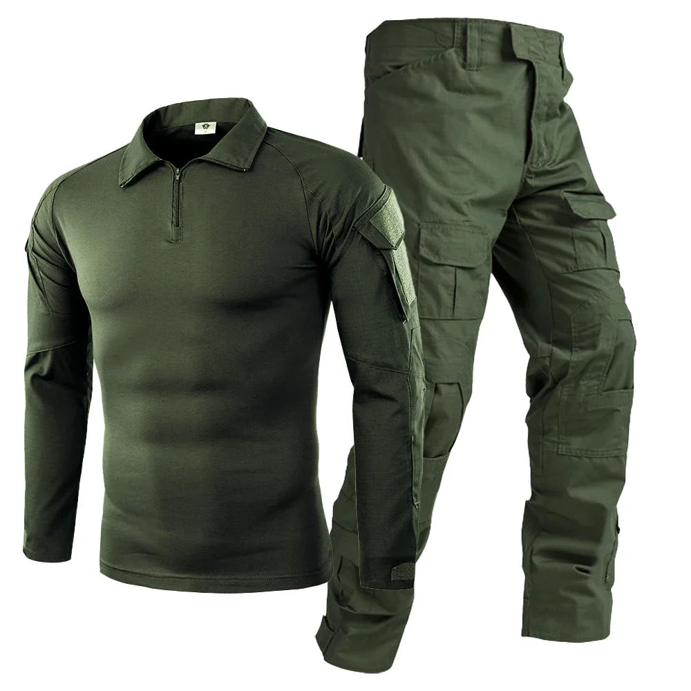 Tactical Uniform Suits Milit Outdoor Camouflage Suit Hunting Shirts Pants Fish Trainning Airsoft Paintball Clothes Sets - Ellianto fashion Men's