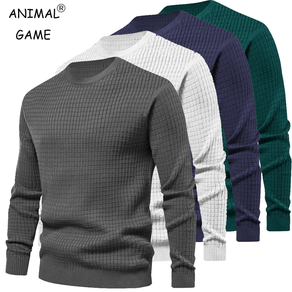 New Men's Crew Neck Sweatshirts Solid Color Large Sweatwear Spring Outdoor Jogging Tops - Ellianto fashion Men's