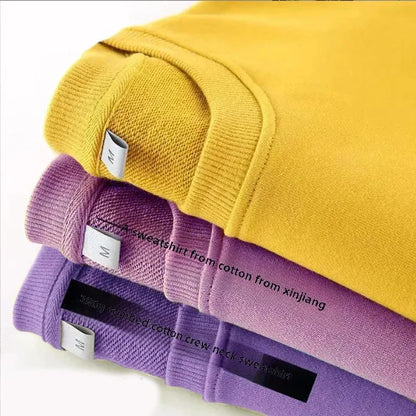 Thick Cotton Pullover Sweatshirt – Japanese-Inspired Comfort and Effortless Style for the Modern Gentleman