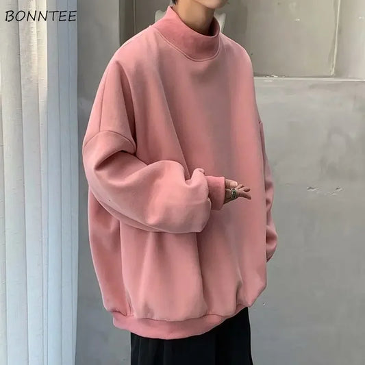 Men’s Warm Sweatshirt – Cozy, Minimalist Korean-Japanese Streetwear for Effortless Style and Everyday Comfort
