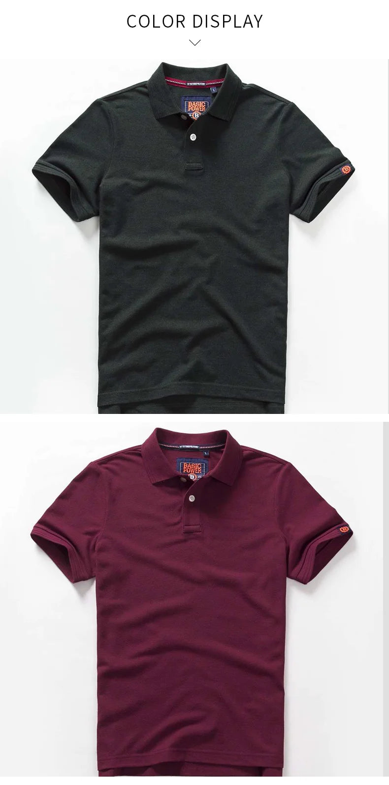 Summer Mens Polo shirts Cotton Shirts Short Sleeve Letter Embroidered Emblem Simple Shirt for Male Size M-3XL BP6900 - Ellianto fashion Men's