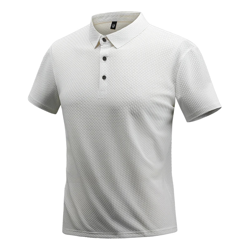 2025 Summer Men's New Polo Shirt Seamless Premium Luxury Business Casual Golf Slim Fit Blouse Collar T-shirt Men Clothing - Ellianto fashion Men's